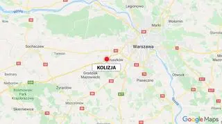 Do kolizji doszło na A2 tuż przez zjazdem na Pruszków 