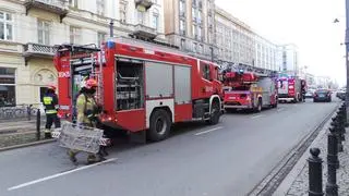 Pożar mieszkania na Marszałkowskiej