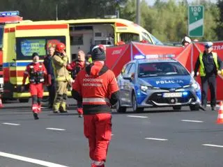 Na miejscu lądował śmigłowiec LPR