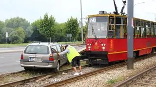 Pijany zablokował tramwaje