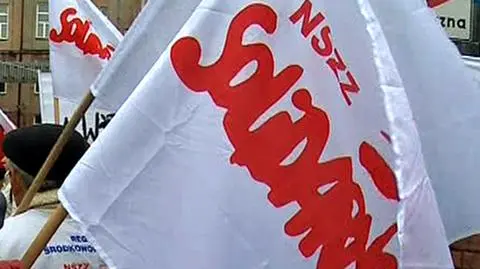 Związkowcy przed Narodowym i na Woli
