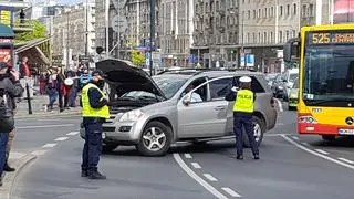 Strajk przedsiębiorców na rondzie Dmowskiego