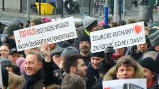 Protest przeciwników mostu Krasińskiego