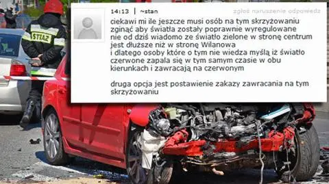 Internauci o tragedii: "Światła wprowadzają w błąd"