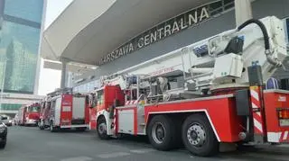 Akcja straży pożarnej na Centralnym