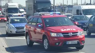 Pożar autobusu na Płowieckiej