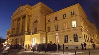 Protest przed Komendą Stołeczną Policji