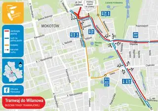 Zmiana organizacji ruchu w związku z rozpoczęciem trasy tramwajowej do Wilanowa