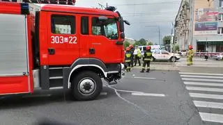 Zderzenie radiowozu z samochodem