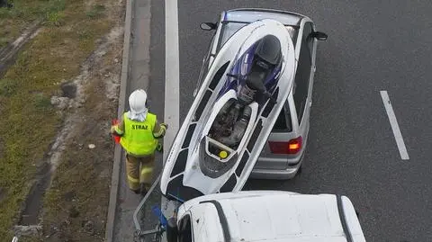 Kolizja czterech pojazdów na węźle Opacz