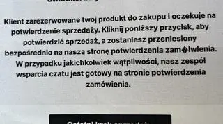 Wiadomość w sprawie "zakupu"