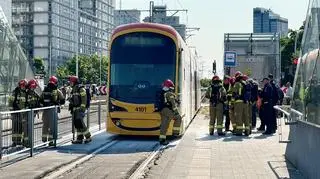 Interwencja straży pożarnej przy Słomińskiego 