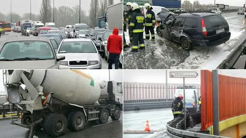 Uderzył w betoniarkę, sparaliżował stolicę. Kierowca wciąż nieuchwytny