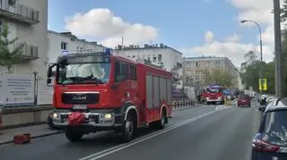 Pożar w pomieszczeniach szpitala przy ul. Madalińskiego