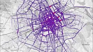 Mapa podróży rowerami