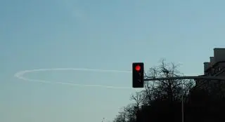 Boeing KC-135R Stratotanker nad Warszawą 