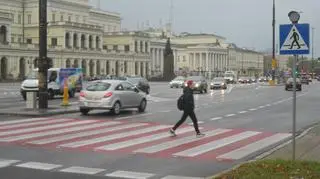 Niebezpieczne przejście na placu Bankowym