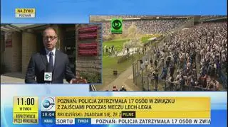 Chodzi o zajścia podczas meczu Lech-Legia