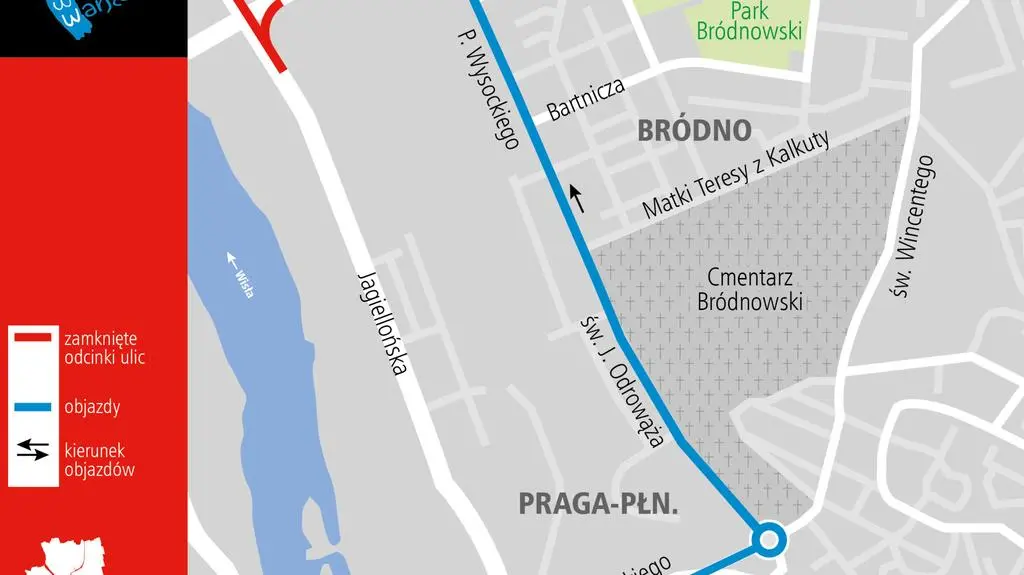 Objazdy ul. Modlińskiej
