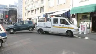 Akcja straży miejskiej na ulicy Chmielnej