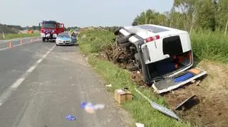 Poważny wypadek busa