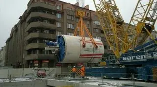 Instalacja tarczy TBM na Pradze