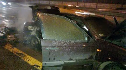 Zapalił się na Wale Miedzeszyńskim