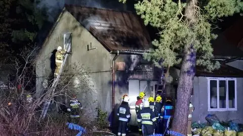 Pożar domu w Celestynowie