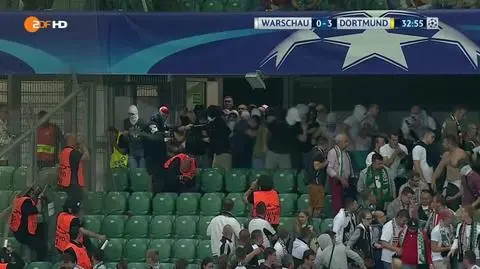 Burdy na stadionie. Kibole Legii chcieli się wedrzeć do sektora Borussii