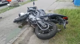 Zderzenie jeepa z motocyklem