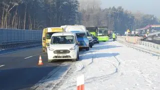 Zderzenie autokarów w Otwocku