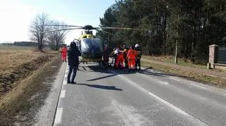 Samochód wjechał w grupę rowerzystów