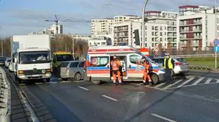 Kolizja na Wale Miedzeszyńskim