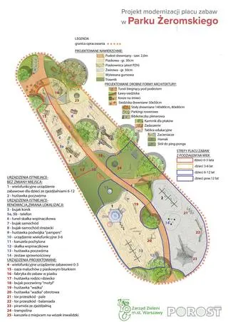 Projekt modernizacji placu zabaw w Parku Żeromskiego