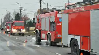 Pożar warsztatu w Zielonkach