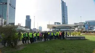 Protest taksówkarzy w Warszawie 