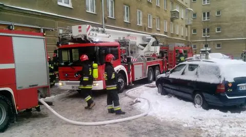 Spłonęło mieszkanie na Woli