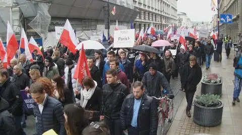 Korwin-Mikke "budzi Europę". Przeszedł Marsz Wolności i Suwerenności