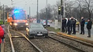 Pościg zakończył się na torowisku