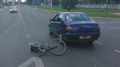 Potrącenie rowerzysty, trafił do szpitala