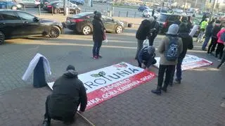 Protest rolników na placu Zawiszy