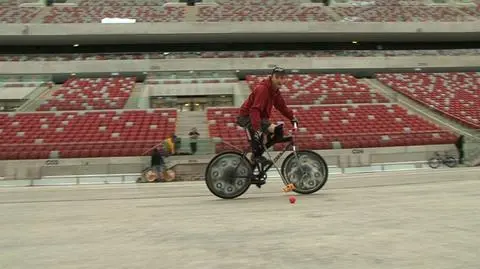 Zagrali w bike polo na Stadionie Narodowym