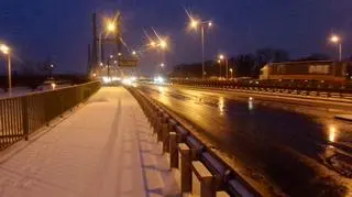 Śnieg na warszawskich uliach