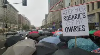 Protest na ulicy Świętokrzyskiej