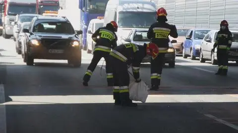 Zderzenie pięciu aut na S8. Strażacy musieli oczyścić jezdnię