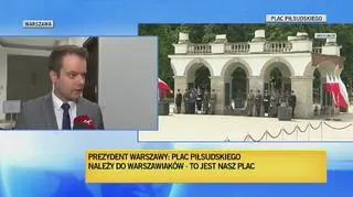 Rafał Bochenek o placu Piłsudskiego