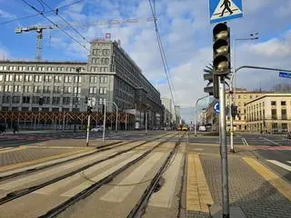 Zerwana trakcja na rondzie de Gaulle'a 