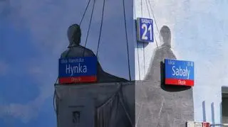 Mural upamiętniający Franciszka Hynka