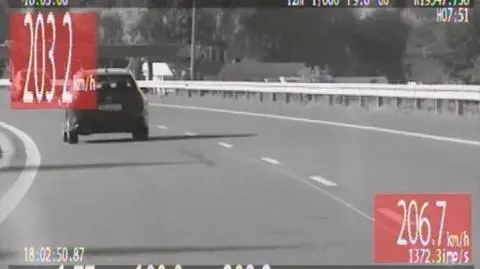 Pędził ponad 200 km/h trasą S17