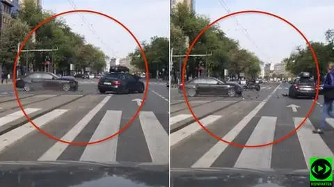 BMW wjechało w audi. "Zapaliło się czerwone światło"